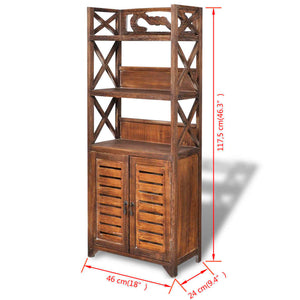 Badezimmerschrank Holz Braun 46x24x117,5 cm
