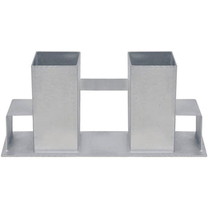 Holzstapelhilfe Stahl Silbern 4er-Set