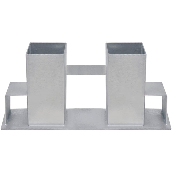 Holzstapelhilfe Stahl Silbern 4er-Set