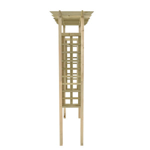Rosenbogen Gartenlaube aus Holz 150x60x204cm