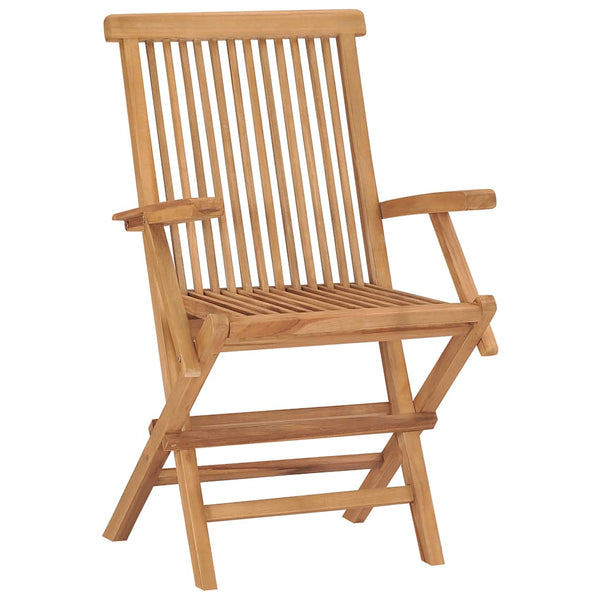 Klappbare Gartenstühle, 2er-Set, Teakholz