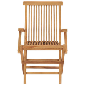 Klappbare Gartenstühle, 2er-Set, Teakholz