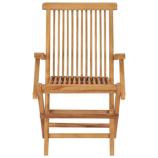 Klappbare Gartenstühle, 2er-Set, Teakholz