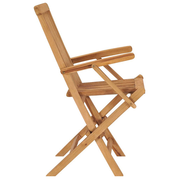 Klappbare Gartenstühle, 2er-Set, Teakholz