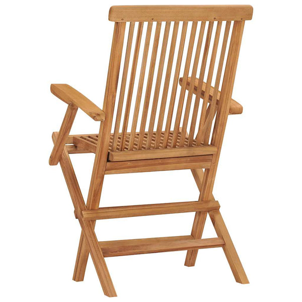 Klappbare Gartenstühle, 2er-Set, Teakholz