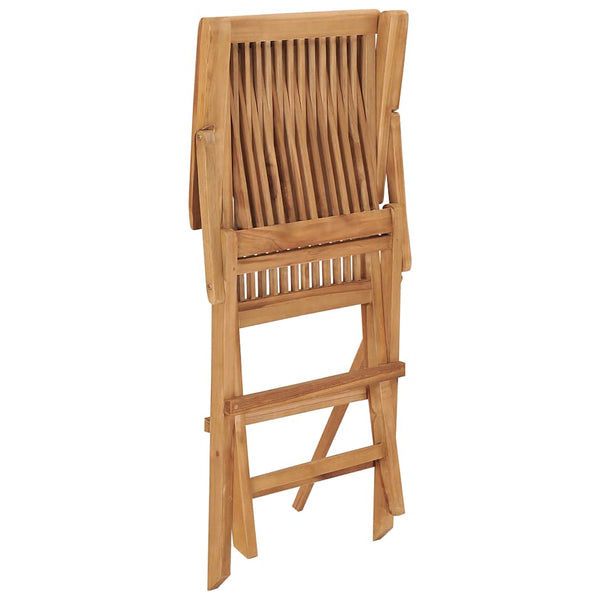 Klappbare Gartenstühle, 2er-Set, Teakholz