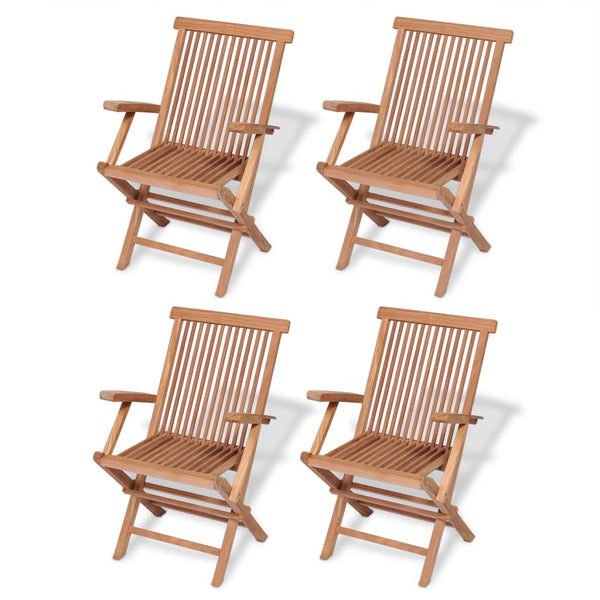 5-tlg. Garten-Essgruppe Klappbar Massivholz Teak