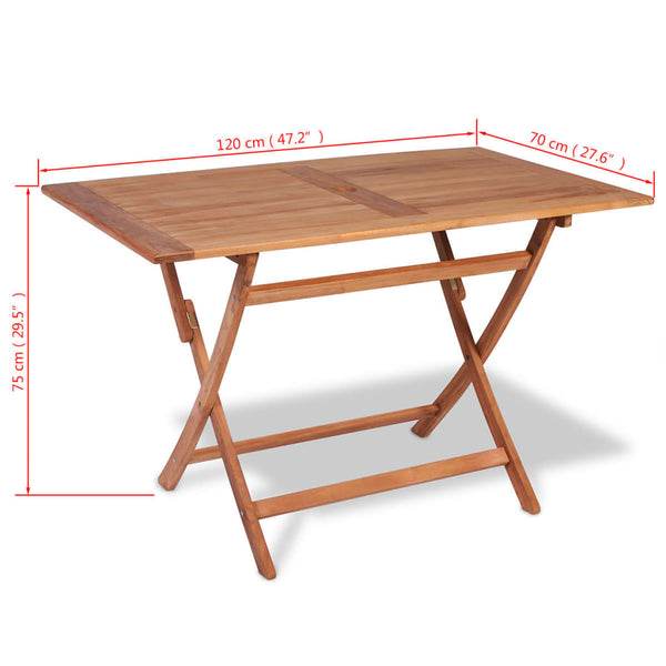 5-tlg. Garten-Essgruppe Klappbar Massivholz Teak