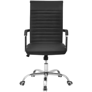 Bürostuhl Kunstleder 55x63 cm Schwarz