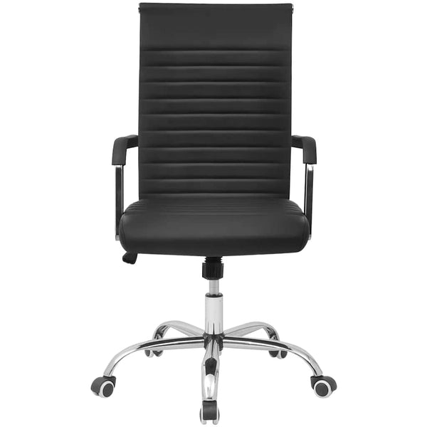 Bürostuhl Kunstleder 55x63 cm Schwarz