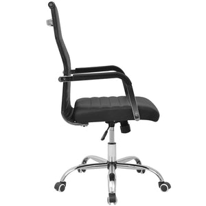 Bürostuhl Kunstleder 55x63 cm Schwarz