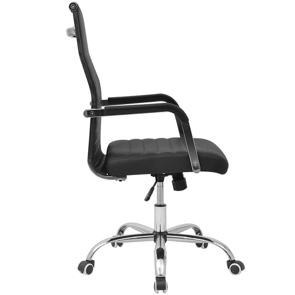 Bürostuhl Kunstleder 55x63 cm Schwarz