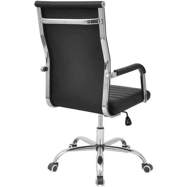 Bürostuhl Kunstleder 55x63 cm Schwarz