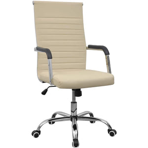 Bürostuhl Kunstleder 55 x 63 cm Creme