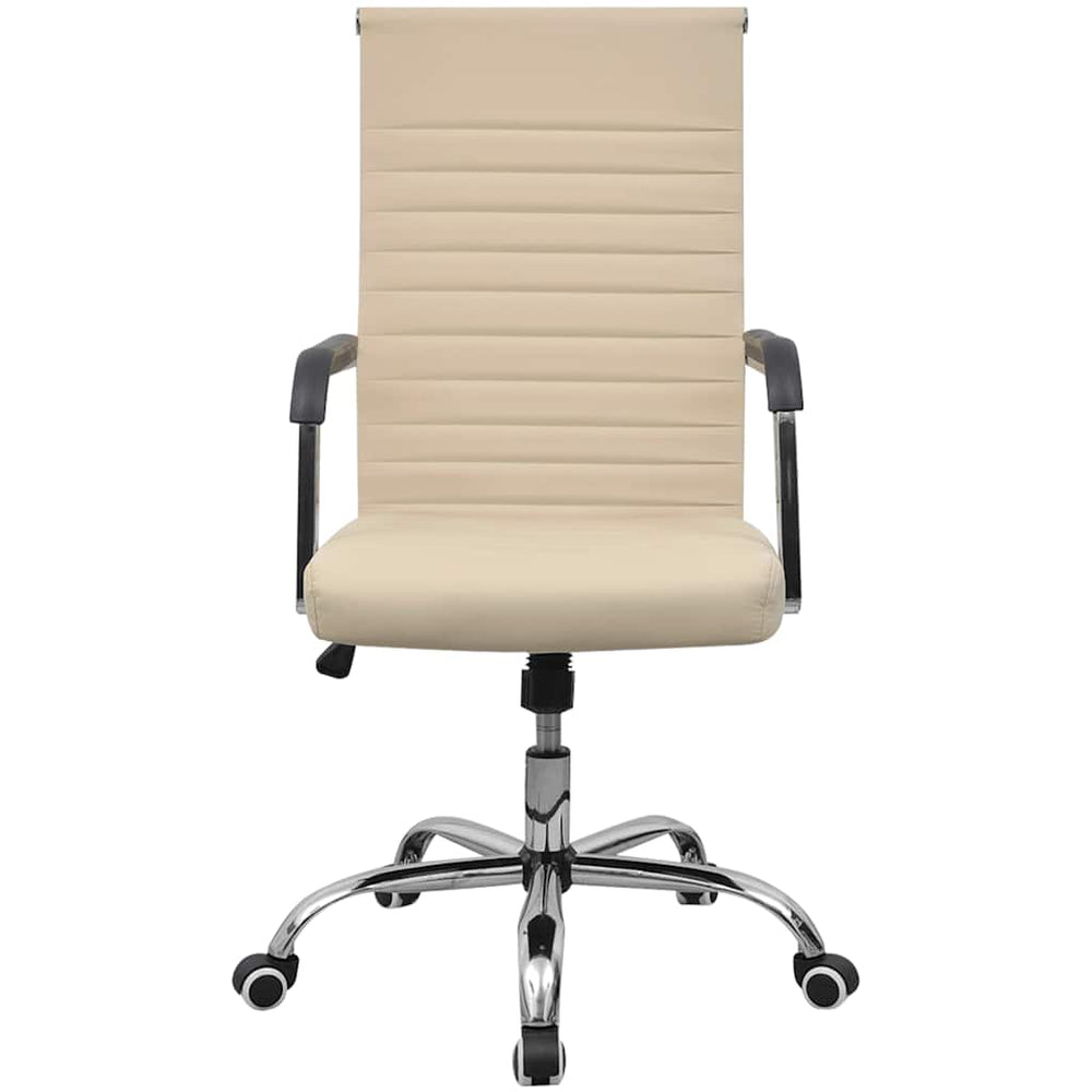Bürostuhl Kunstleder 55 x 63 cm Creme