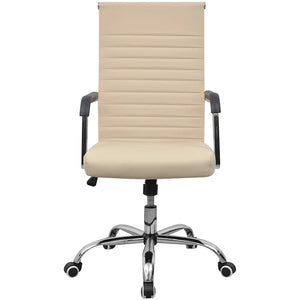 Bürostuhl Kunstleder 55 x 63 cm Creme