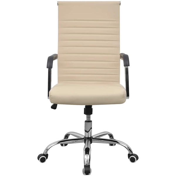 Bürostuhl Kunstleder 55 x 63 cm Creme