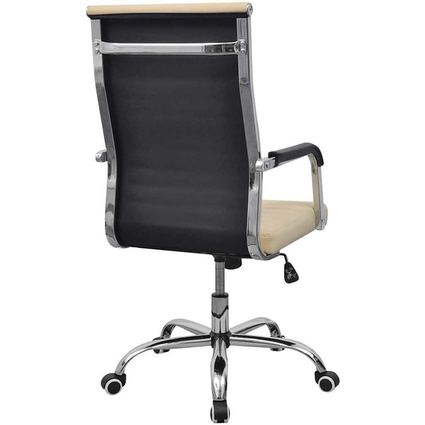Bürostuhl Kunstleder 55 x 63 cm Creme