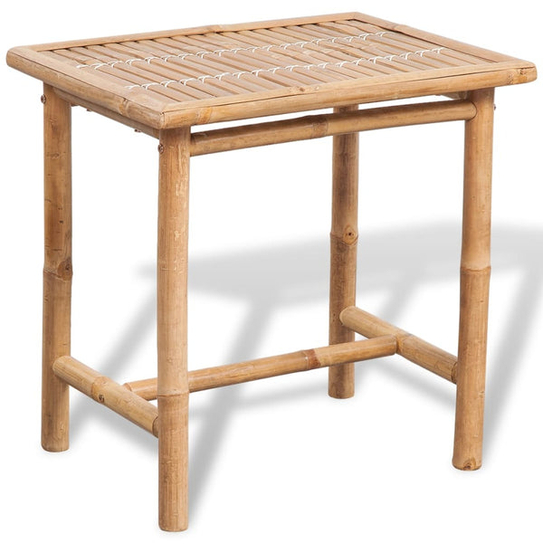 3-tlg. Bambus Bistro-Set mit Auflagen