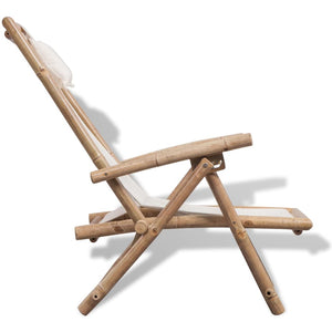 vidaXL Chaise longue en bambou