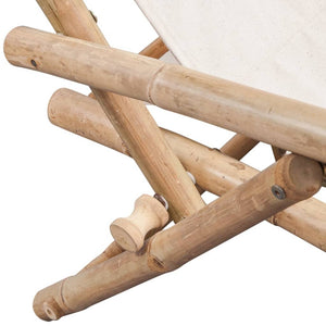 vidaXL Chaise longue en bambou