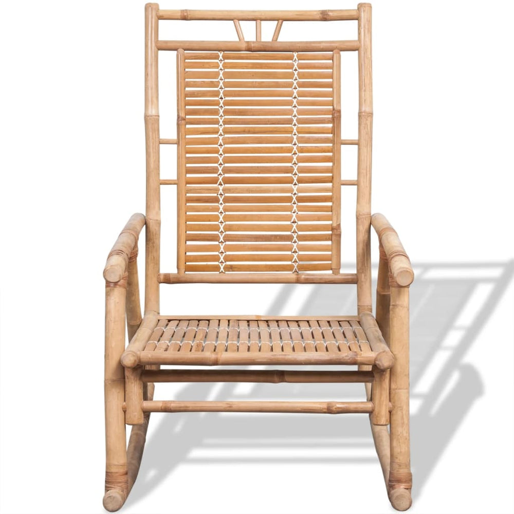 Bambus Schaukelstuhl für Terrasse & Garten