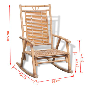 Bambus Schaukelstuhl für Terrasse & Garten