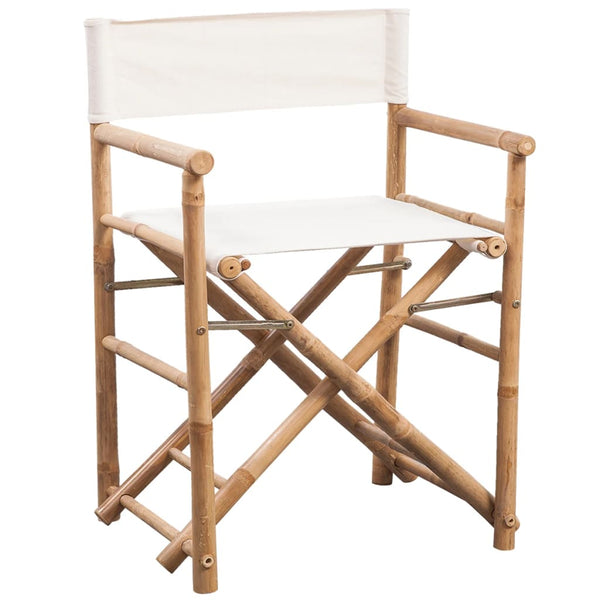 Klappbarer Regiestuhl, 2er-Set Bambus