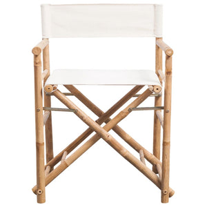 Klappbarer Regiestuhl, 2er-Set Bambus