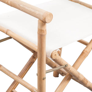 Klappbarer Regiestuhl, 2er-Set Bambus
