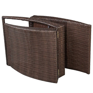 Klappbare Sonnenliege Poly Rattan Braun