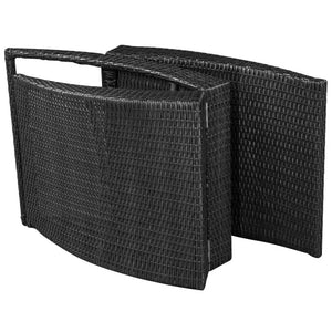 Klappbare Rattan Sonnenliege mit Auflage