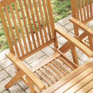 Klappbare Gartenstühle 2er Set Akazie