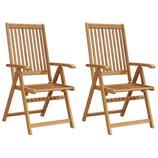 Klappbare Gartenstühle 2er Set Akazie