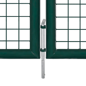 Doppeltür-Gartentor 300x150 cm pulverbeschichteter Stahl