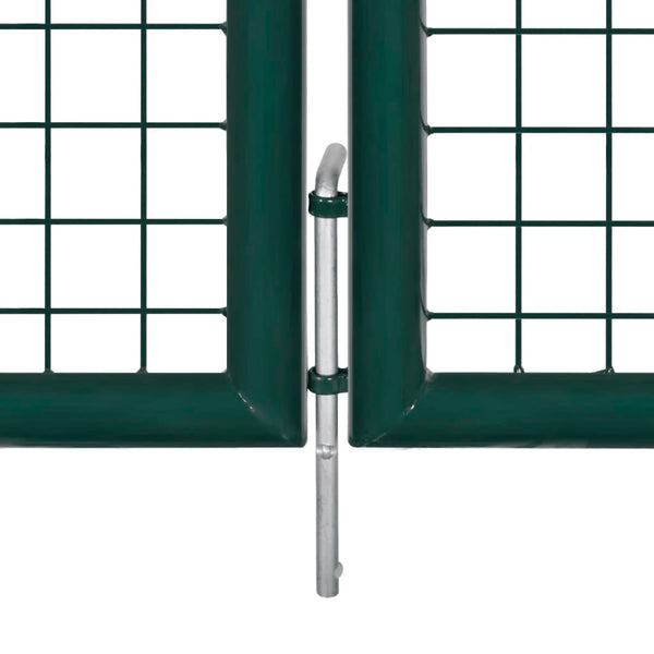 Doppeltür-Gartentor 300x150 cm pulverbeschichteter Stahl