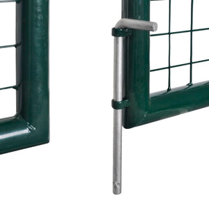 Doppeltür-Gartentor 300x150 cm pulverbeschichteter Stahl