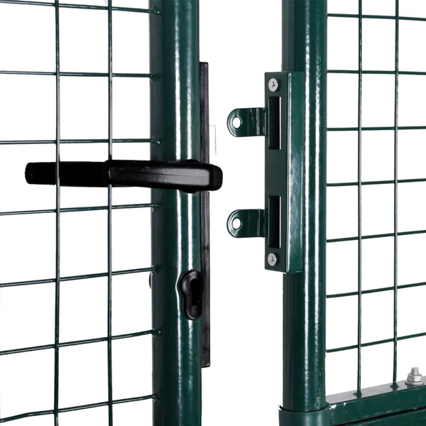 Doppeltür-Gartentor 300x150 cm pulverbeschichteter Stahl