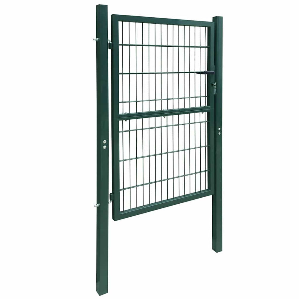 vidaXL Steel Garden Gate 100 x 200 cm Green