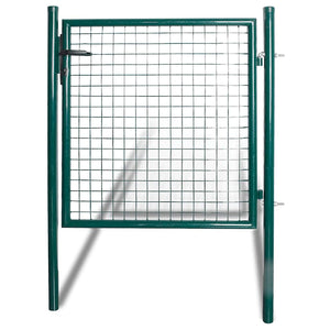 Einzeltür-Gartentor 100x100 cm pulverbeschichteter Stahl