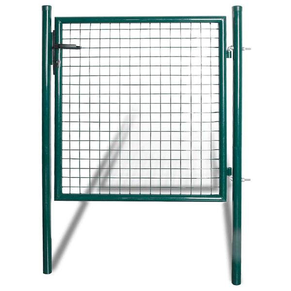 Einzeltür-Gartentor 100x100 cm pulverbeschichteter Stahl