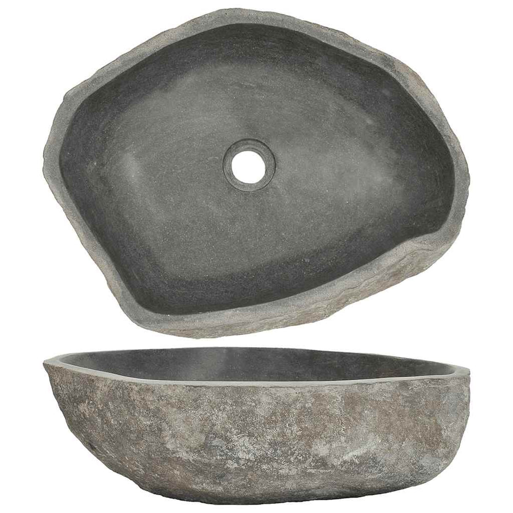 Flussstein Waschbecken Oval 45-53 cm
