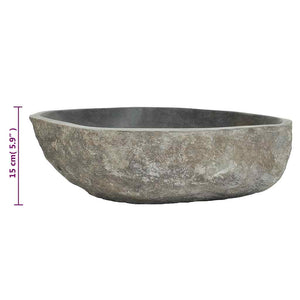 Flussstein Waschbecken Oval 45-53 cm