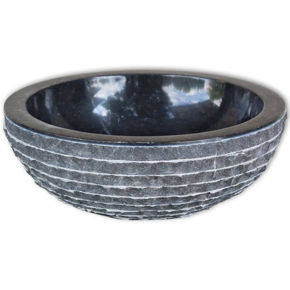 Schwarzes Marmor Waschbecken - 40cm
