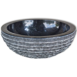 Schwarzes Marmor Waschbecken - 40cm