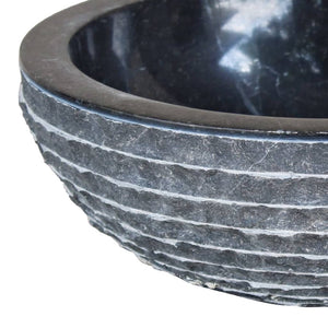 Schwarzes Marmor Waschbecken - 40cm