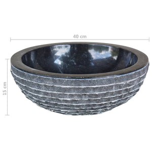 Schwarzes Marmor Waschbecken - 40cm