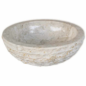 Marmor Waschbecken Creme 40 cm