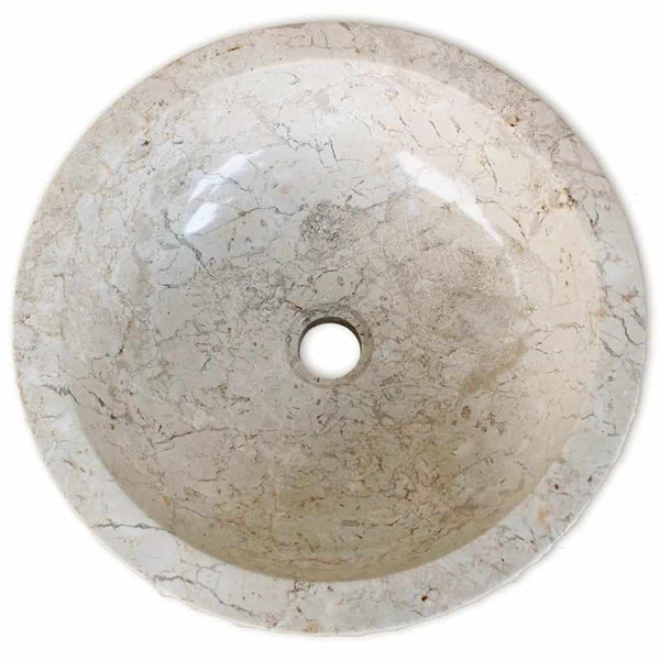 Marmor Waschbecken Creme 40 cm