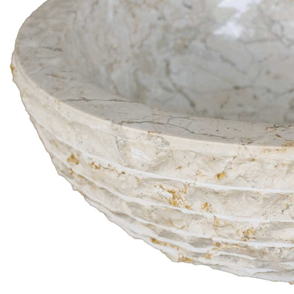 Marmor Waschbecken Creme 40 cm